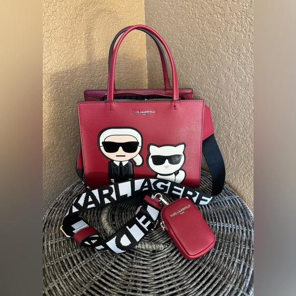 Karl Lagerfeld Paris Maybelle Zip Top Satchel Bag - Picture 1 of 9